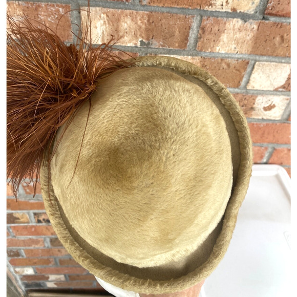 Vintage Monterey women's Tan Brown Hat Made in Italy Imported Body Lemington - Picture 4 of 12